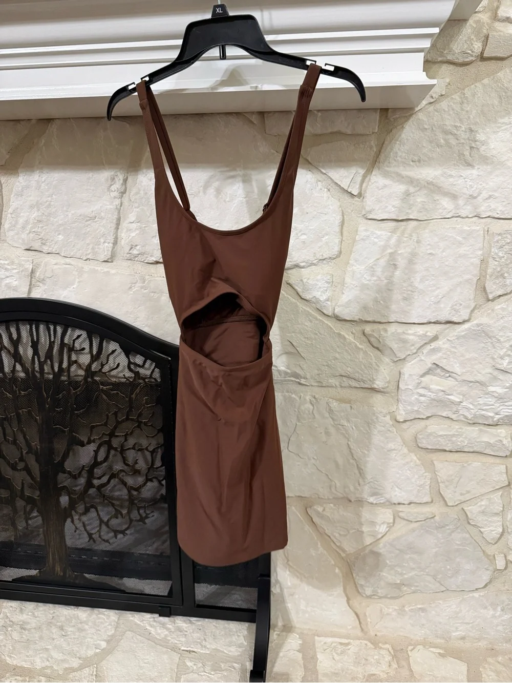Outdoor Voices Brown Cutout Swimsuit